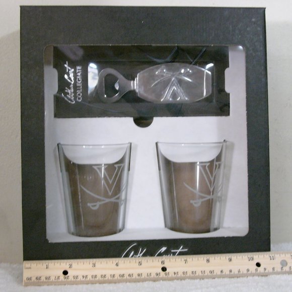 University of Virginia Pub Glass/Opener Set - Arthur Court Designs - New in Box - Picture 2 of 2